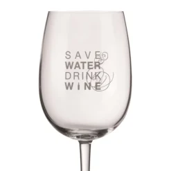 Räder Weinglas mit Gravur SAVE WATER DRINK WINE Höhe 22 cm