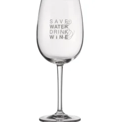 Räder Weinglas mit Gravur SAVE WATER DRINK WINE Höhe 22 cm