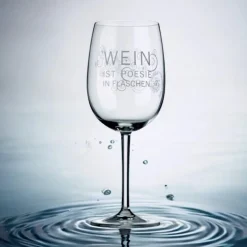 Räder Weinglas mit Gravur WEIN IST POESIE H 22 cm