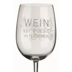 Räder Weinglas mit Gravur WEIN IST POESIE H 22 cm