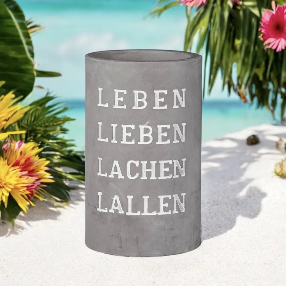 Räder Weinkühler Beton LEBEN LIEBEN H 21 cm