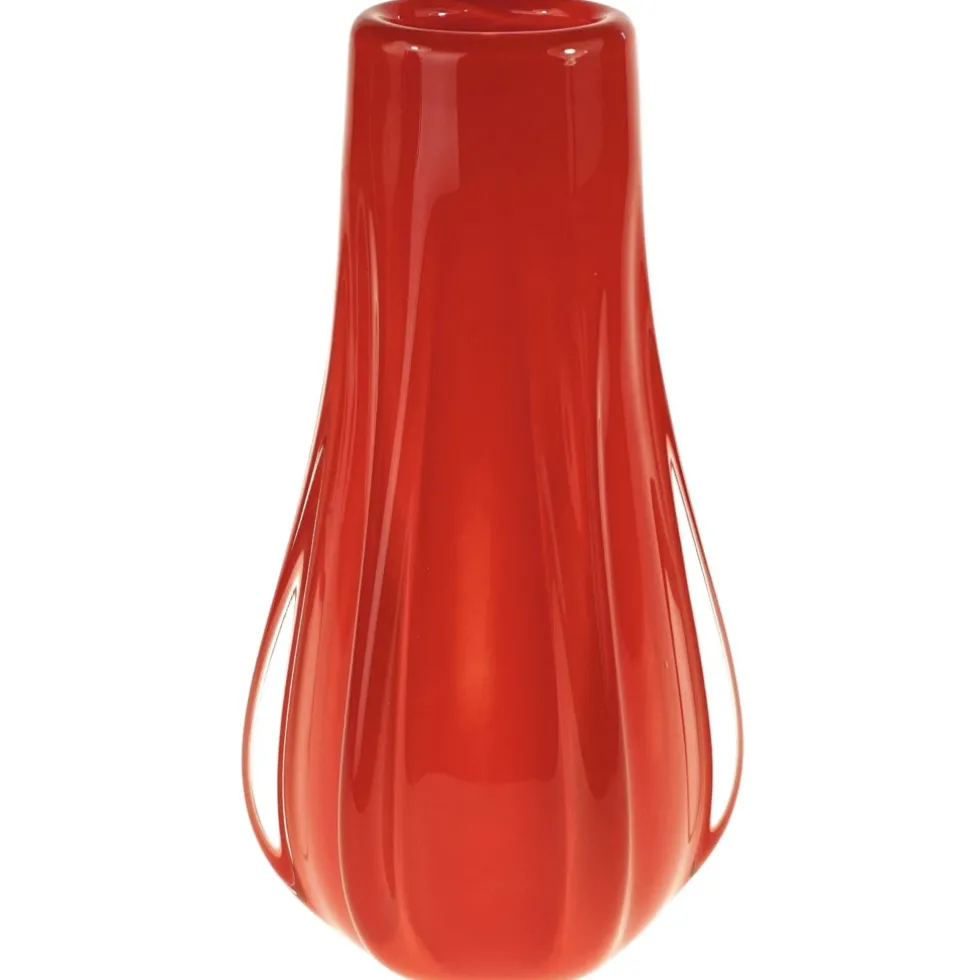 Rote Vase Stella Glas Werner Voß