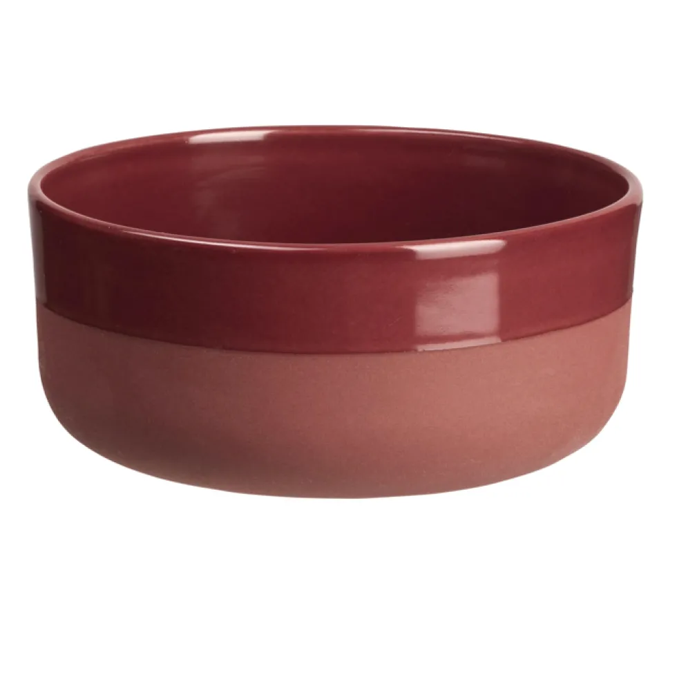 Schale Keramik klein Nova ASA rot burgundy D 13,5 cm