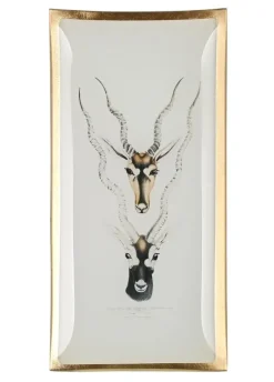 Schmuckschale aus Glas Antilopenköpfe GiftCompany 10×21 cm