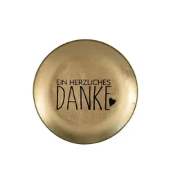 Schmuckschale Schmuckteller aus Glas Danke GiftCompany D 10 cm