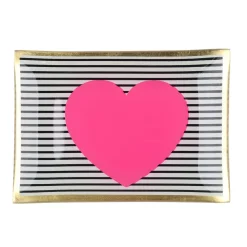 Schmuckschale Schmuckteller aus Glas Herz GiftCompany 10×14 cm