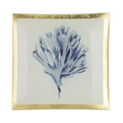Schmuckschale Schmuckteller aus Glas Koralle GiftCompany 10×10 cm