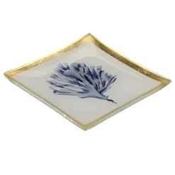 Schmuckschale Schmuckteller aus Glas Koralle GiftCompany 10×10 cm