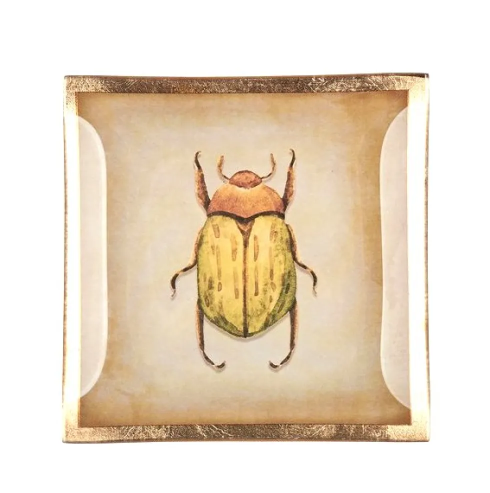 Schmuckschale Schmuckteller aus Glas Käfer GiftCompany 10×10 cm