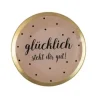 Schmuckschale Schmuckteller aus Glas Glücklich GiftCompany