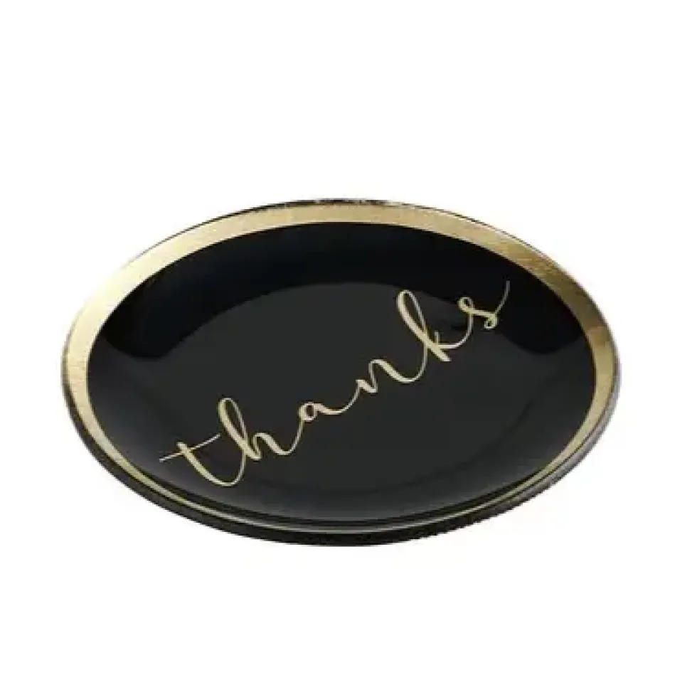 Schmuckschale Schmuckteller aus Glas Thanks GiftCompany