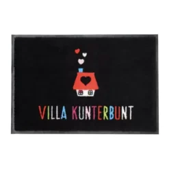 Schmutzfangmatte Fußmatte waschbar Villa Kunterbunt GiftCompany 50×75 cm