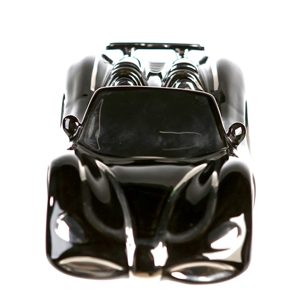 Schreibtisch Deko Cabrio schwarz silber