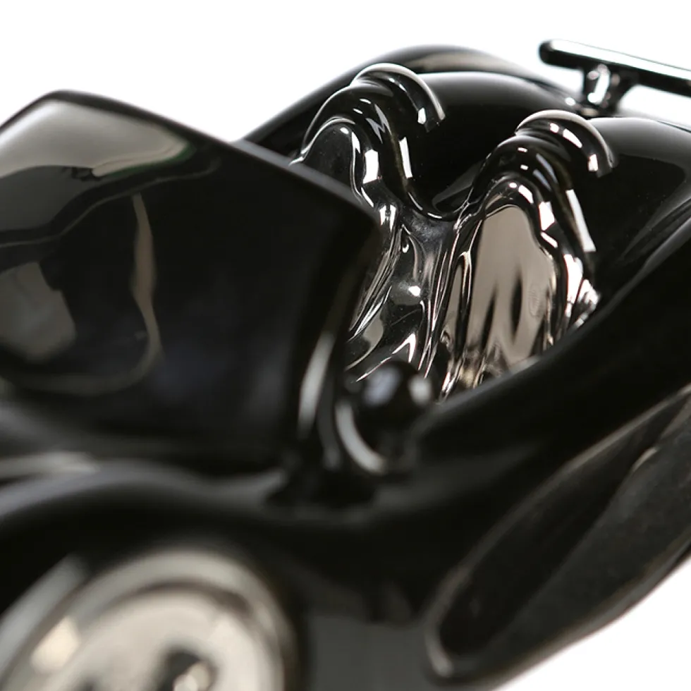 Schreibtisch Deko Cabrio schwarz silber
