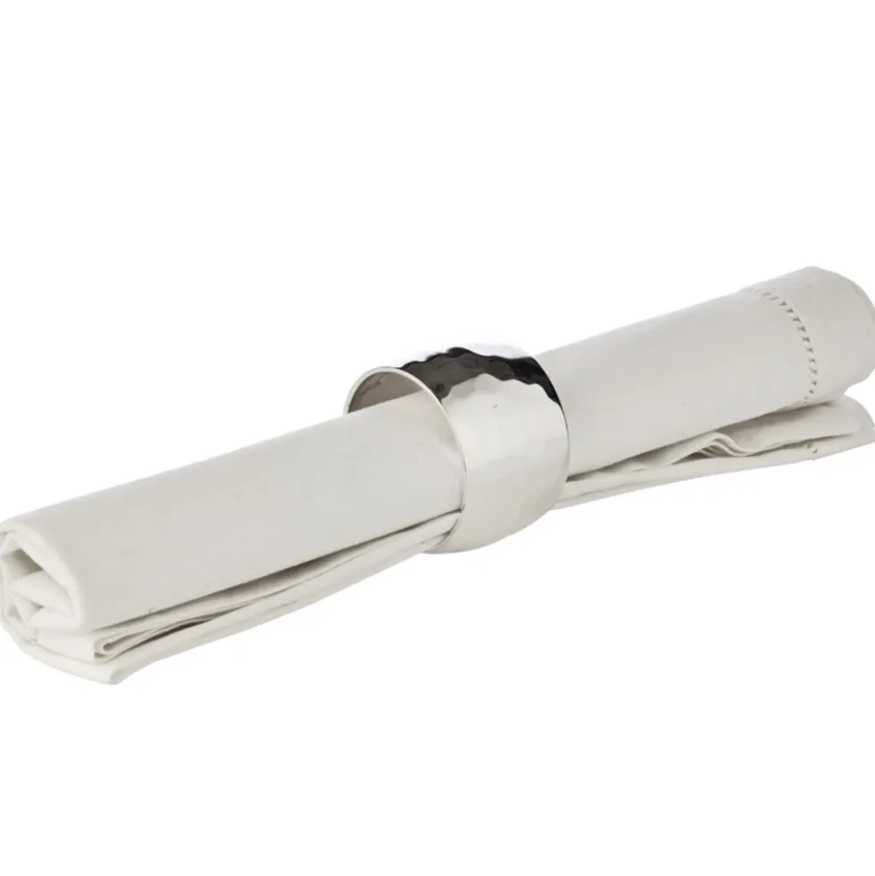 Serviettenringe silber 4er Set Flux Edzard Durchmesser 4 cm