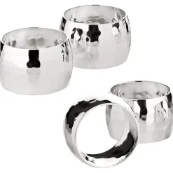 Serviettenringe silber 4er Set Flux Edzard Durchmesser 4 cm