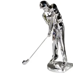 Skulptur Golfer silber Paul Höhe 23 cm