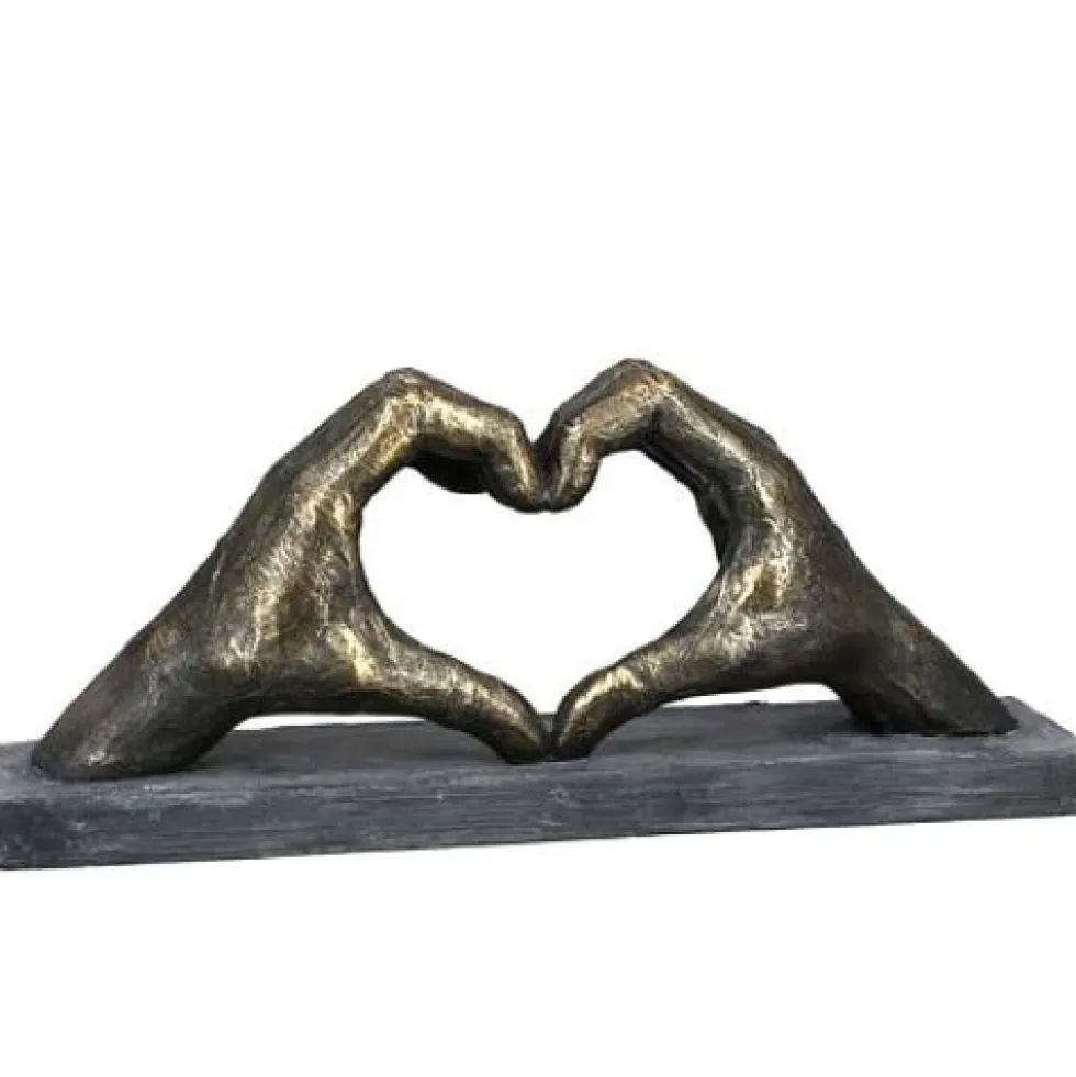 Skulptur Herz aus Händen Casablanca 36 cm
