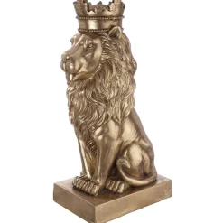 Skulptur Löwe gold Simba Höhe 70 cm