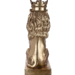 Skulptur Löwe gold Simba Höhe 70 cm