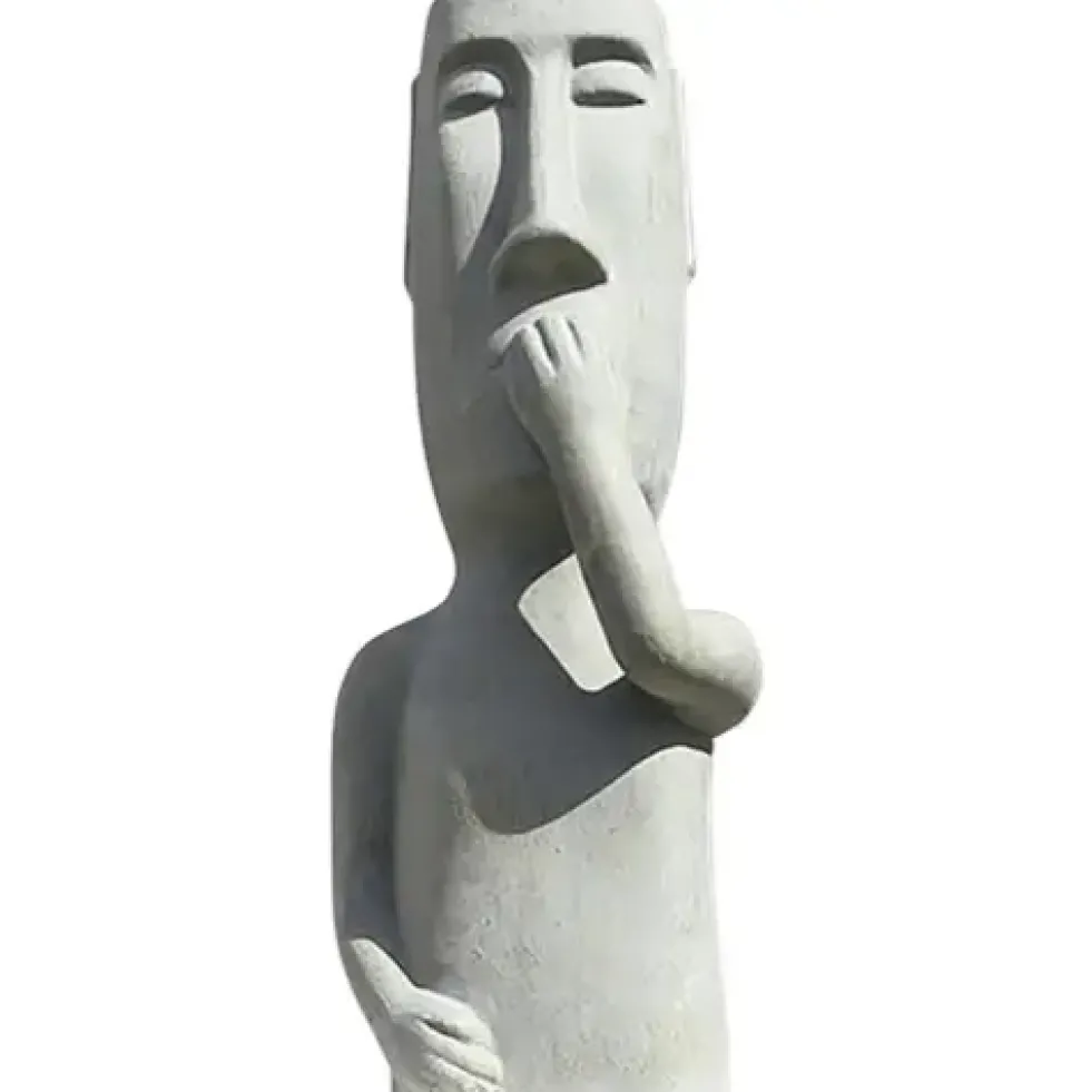 Skulptur NICHTS SAGEN Casablanca Keramik H 63 cm