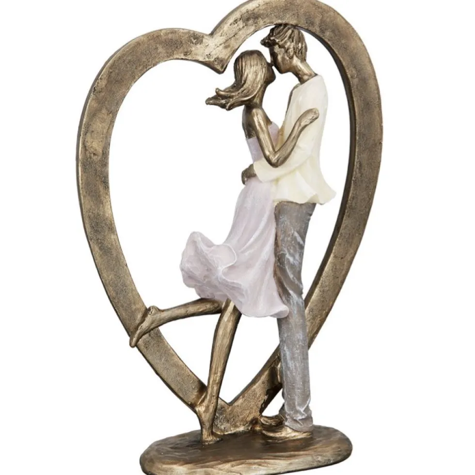 Skulptur Paar im Herz Casablanca Höhe 27 cm