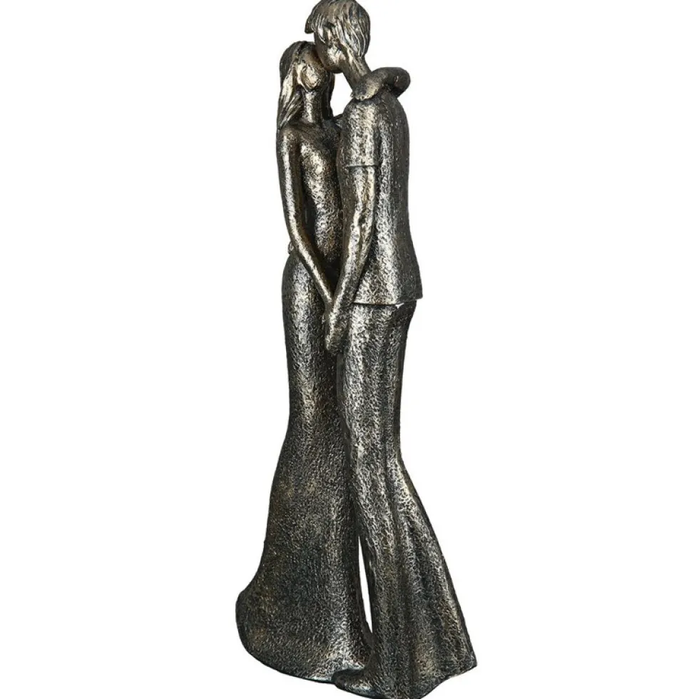Skulptur Romantik bronzefarben antik Höhe 30 cm