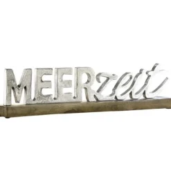 Skulptur Schriftzug Meerzeit auf Fuß Breite 48 cm