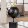 Skulptur schwarz gold Around the World H 33 cm
