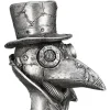 Skulptur Steampunk Deko Figur Crow silber Casablanca Höhe 23 cm