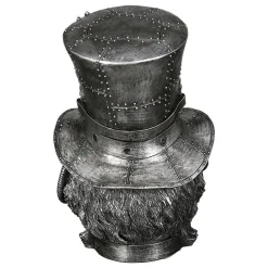 Skulptur Steampunk Deko Figur Tomcat silber Höhe 24 cm