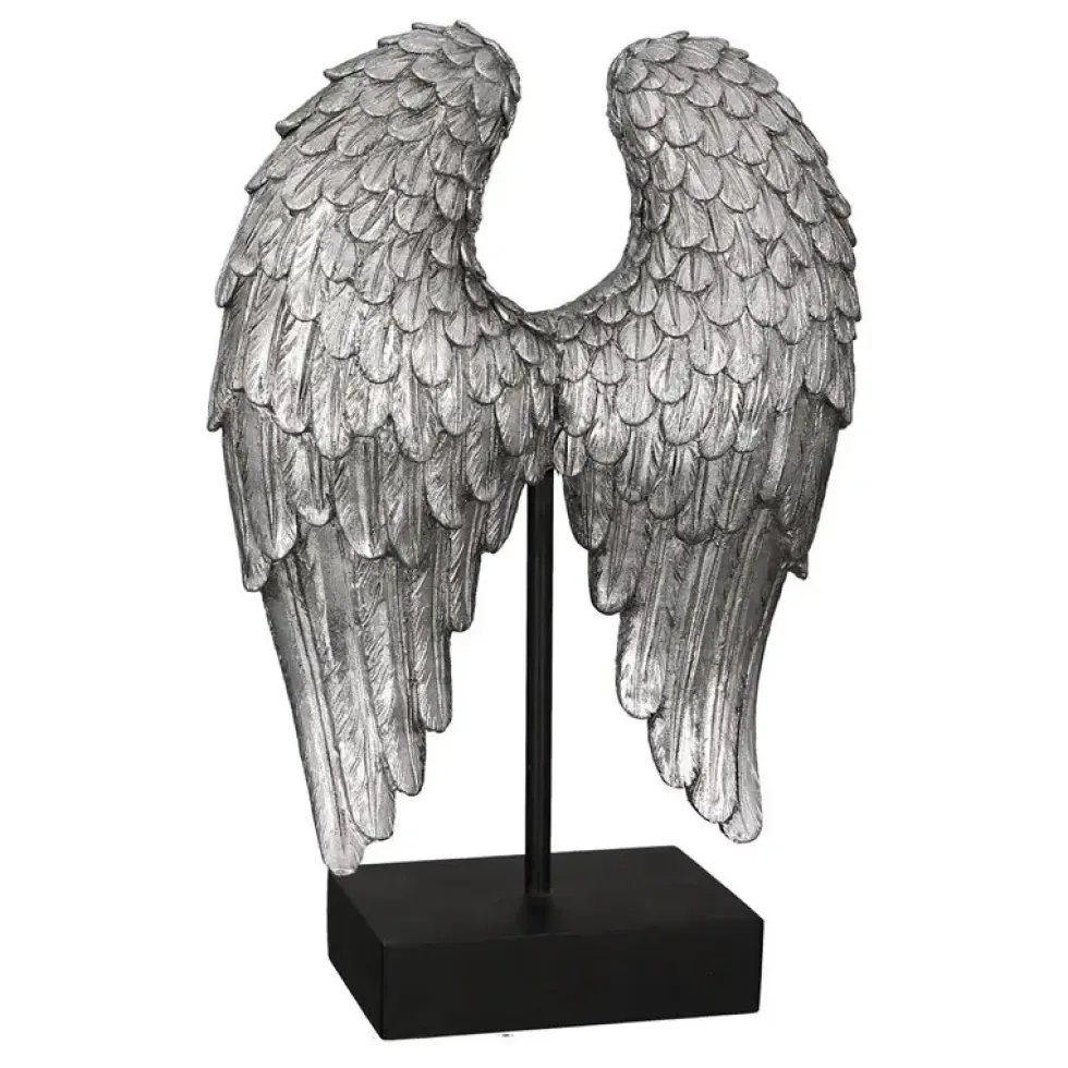 Skulptur Wing silber Höhe 30 cm