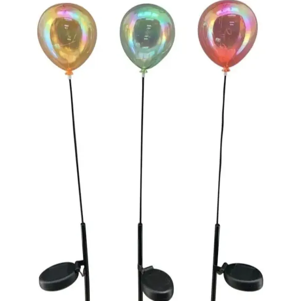 Solar Gartenstecker Luftballon 3er Set Höhe 103 cm