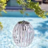 Solar LED Laterne hängend grau Höhe 17 cm
