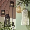 Solar LED Laterne hängend schwarz H 21 | 17 cm