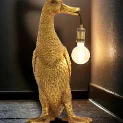 Stehlampe Ente DUFFY gold Höhe 65 cm