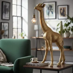 Stehlampe Giraffe gold Gusti Höhe 119 cm
