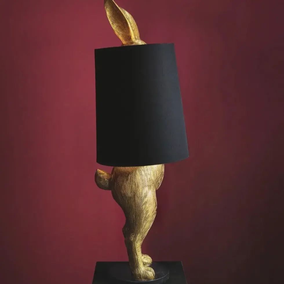 Stehlampe Hase Hiding Rabbit gold Werner Voß Höhe 115 cm