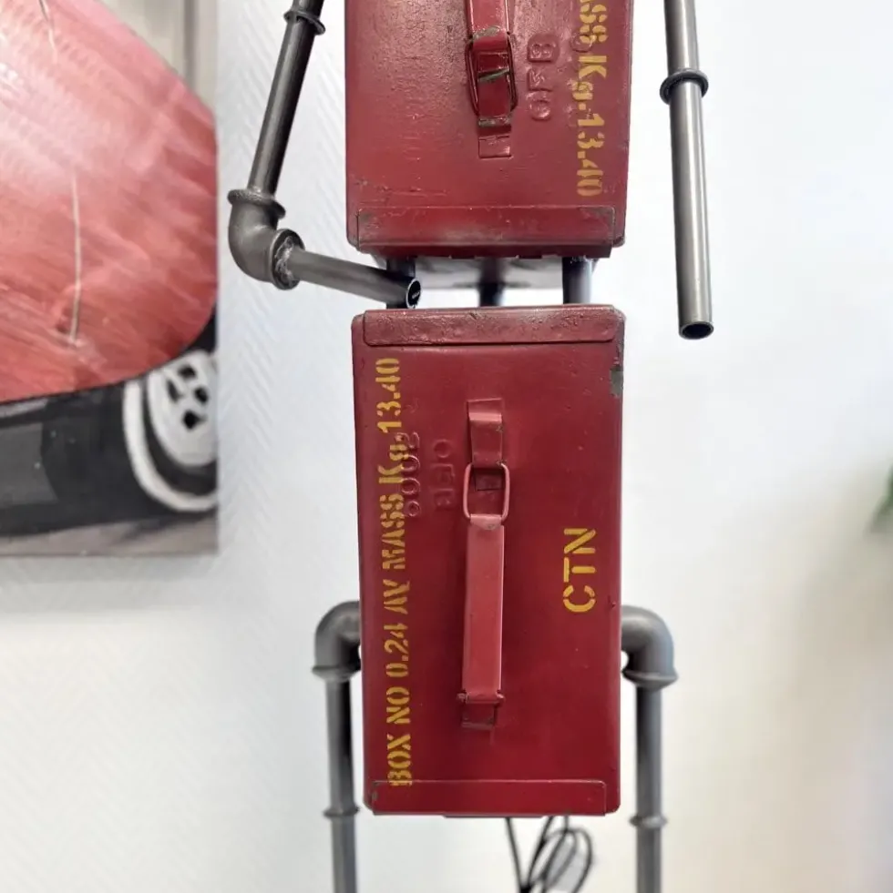 Stehlampe modern Robot rot Höhe 119 cm
