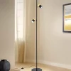 Stehlampe schwarz gold KIRA Höhe 161 cm