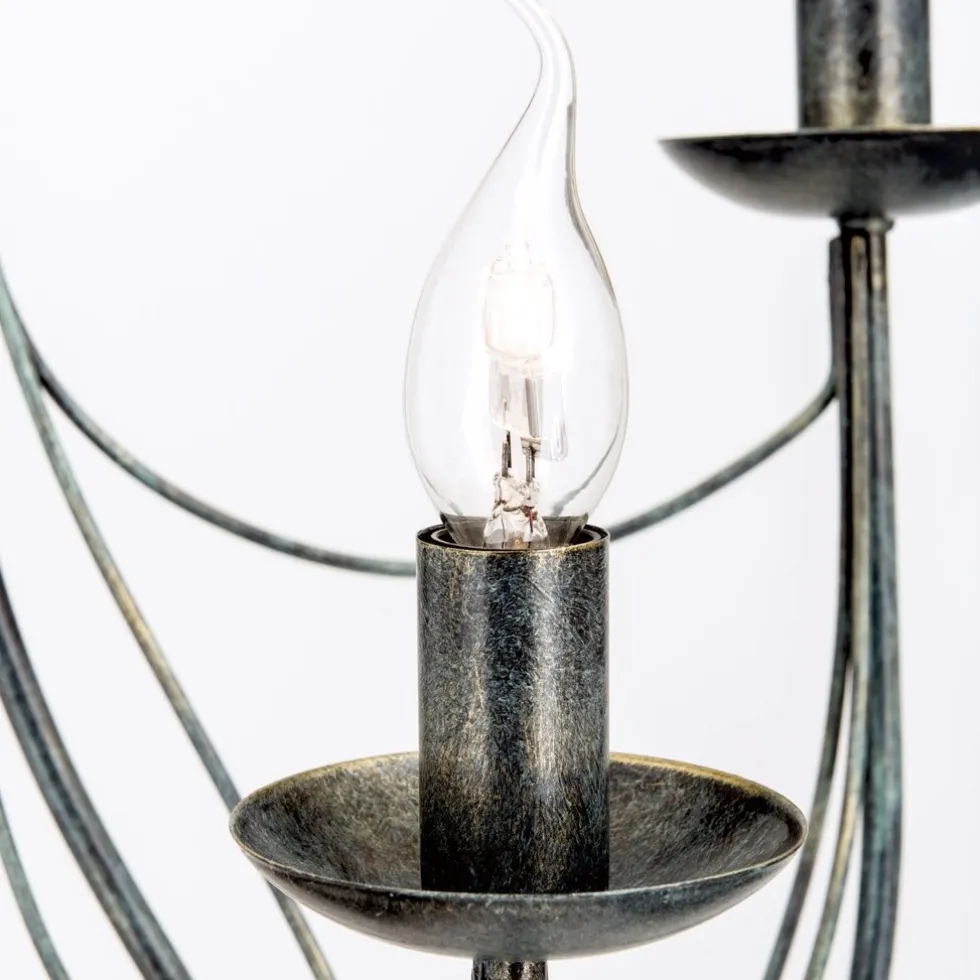 Stehlampe schwarz Metall VENEZIA 3-flammig
