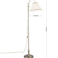 Stehlampe Thalea messing antik Höhe 183 cm