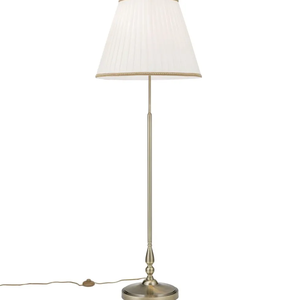 Stehlampe THEO messing antik Höhe 154 cm