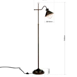 Stehlampe vintage FERARRA Höhe 154 cm