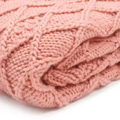 Strickdecke DARCY Magma rosé 130×170