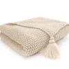Strickdecke LISETTE Magma beige 130×170 cm