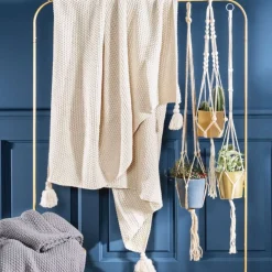 Strickdecke LISETTE Magma beige 130×170 cm