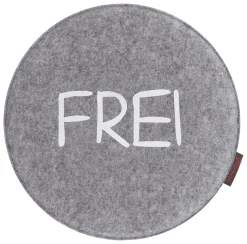 Stuhlkissen AVARO Magma “FREI/BESETZT” grau ø 35 cm