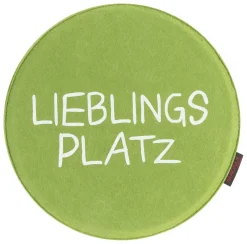 Stuhlkissen AVARO Magma “LIEBLINGSPLATZ” grün ø 35 cm