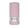Stumpenkerze 4er Set Powder Kaheku rosa 7×15 cm